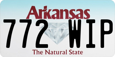 AR license plate 772WIP