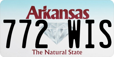 AR license plate 772WIS