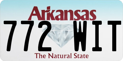 AR license plate 772WIT
