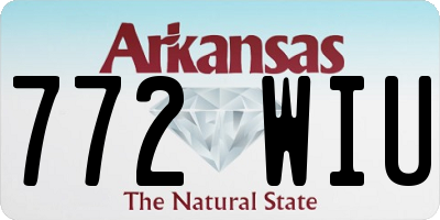 AR license plate 772WIU