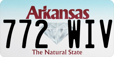 AR license plate 772WIV