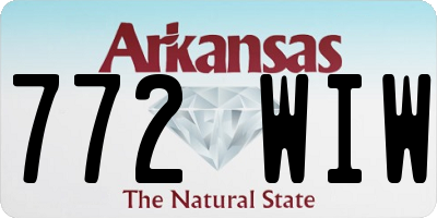 AR license plate 772WIW