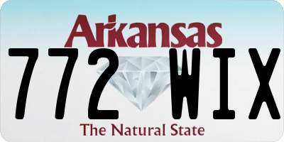 AR license plate 772WIX