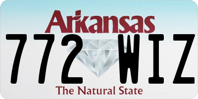 AR license plate 772WIZ