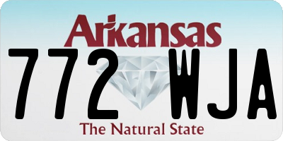 AR license plate 772WJA