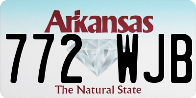AR license plate 772WJB