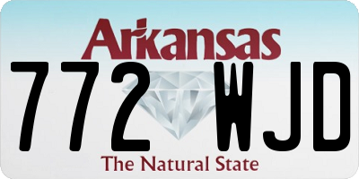 AR license plate 772WJD