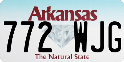 AR license plate 772WJG