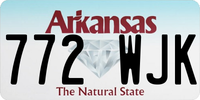 AR license plate 772WJK