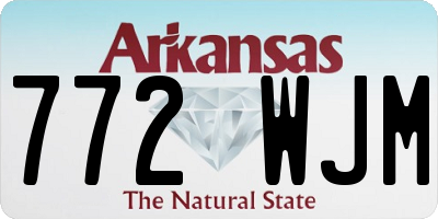 AR license plate 772WJM