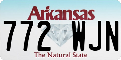 AR license plate 772WJN