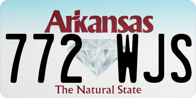 AR license plate 772WJS