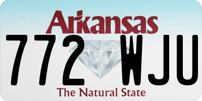 AR license plate 772WJU