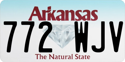 AR license plate 772WJV