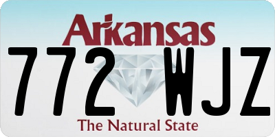 AR license plate 772WJZ