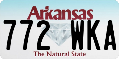 AR license plate 772WKA