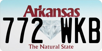 AR license plate 772WKB