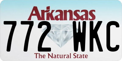 AR license plate 772WKC