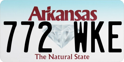 AR license plate 772WKE