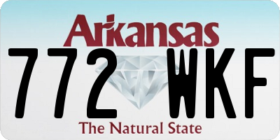 AR license plate 772WKF