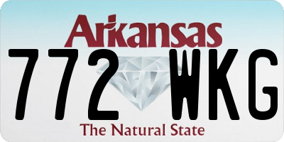 AR license plate 772WKG