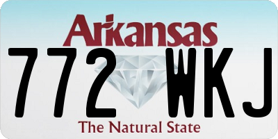 AR license plate 772WKJ