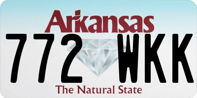 AR license plate 772WKK