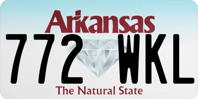 AR license plate 772WKL