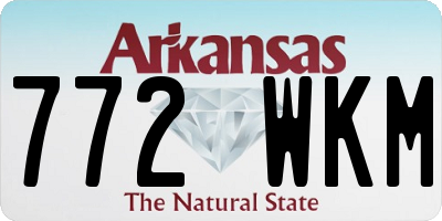 AR license plate 772WKM