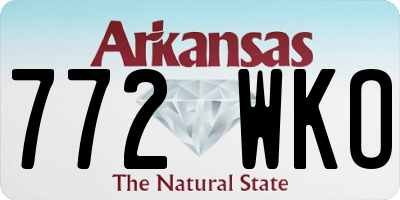AR license plate 772WKO