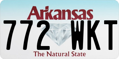 AR license plate 772WKT