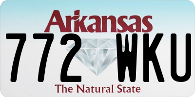 AR license plate 772WKU