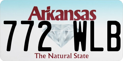 AR license plate 772WLB