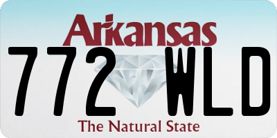 AR license plate 772WLD