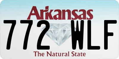 AR license plate 772WLF
