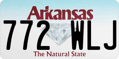 AR license plate 772WLJ