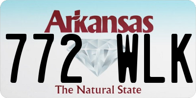 AR license plate 772WLK