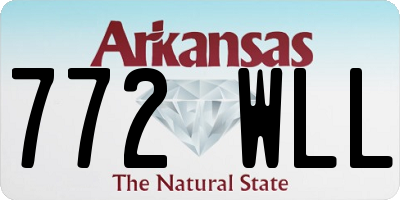 AR license plate 772WLL