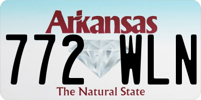 AR license plate 772WLN