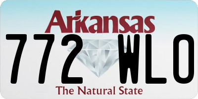 AR license plate 772WLO