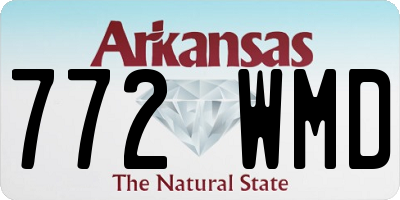 AR license plate 772WMD