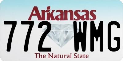 AR license plate 772WMG
