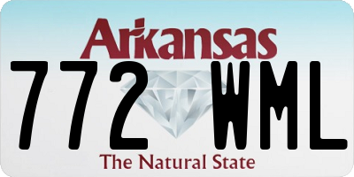 AR license plate 772WML