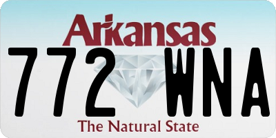 AR license plate 772WNA