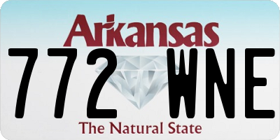 AR license plate 772WNE
