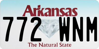 AR license plate 772WNM