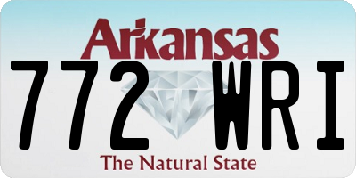 AR license plate 772WRI