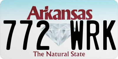 AR license plate 772WRK