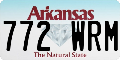 AR license plate 772WRM