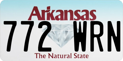 AR license plate 772WRN